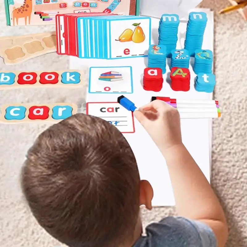 Jeu d'orthographe et de lettres assorties pour enfant, jouet d'apprentissage précoce