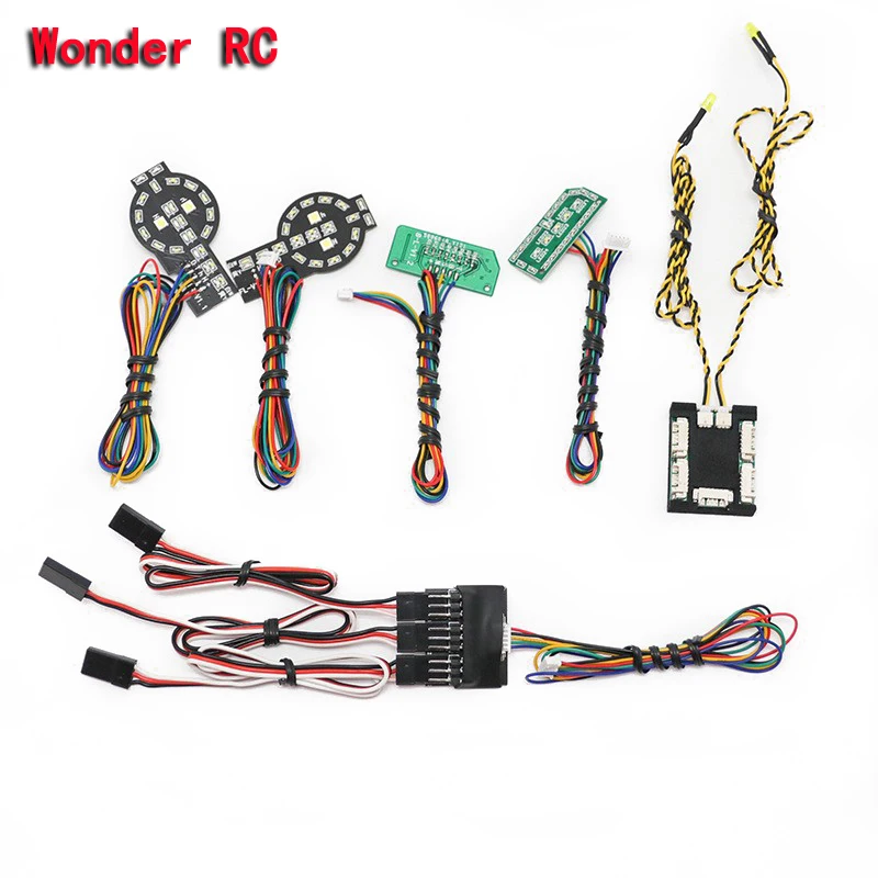 LED Light System Front and Rear Light Sets for TRX4 TRX-4 2021 Bronco Tracked Vehicle Turn Signal Brake Lights for 1/10 RC Car