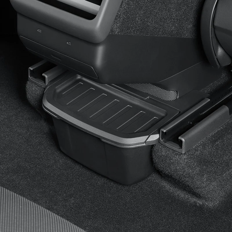 Rear Seat Storage Box For Tesla Model YL 6-Seater 2026 Under Air Vent Storage Case Trash Can Organizer Car Interior Accessories