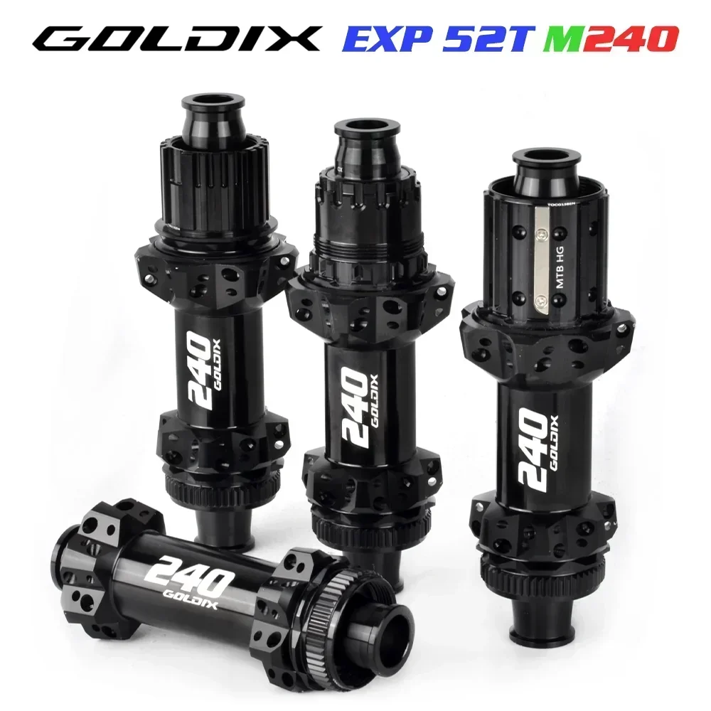 GOLDIX M240 EXP 52T MTB Hub 28H Naben Center Lock Disc Brake In Front 110X15 Rear 148X12mm Ultra Light MTB Hub for Shimano SRAM