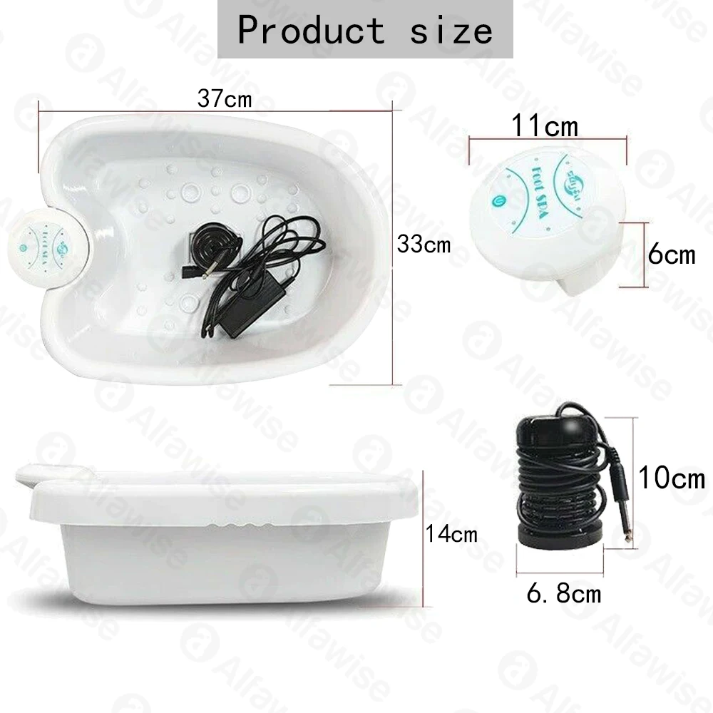 Masajeador eléctrico de baño para pies, máquina de limpieza para pies iónica, cuidado de bañera de hidromasaje, limpiador de rayos acuáticos