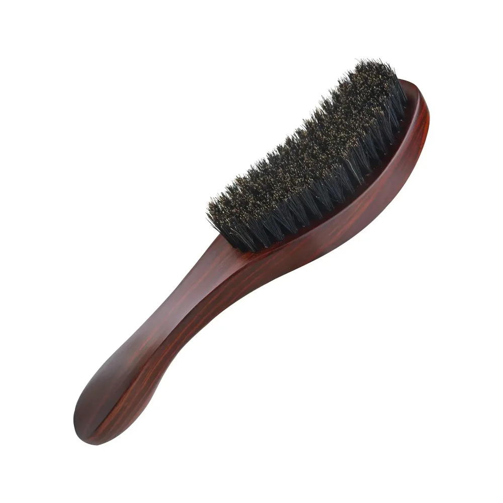 Portable Boar Bristles Beard Brush Salon Facial Cleaning Shave Tool Nylon Beard Comb Multi-function Boar Bristles Hair Comb