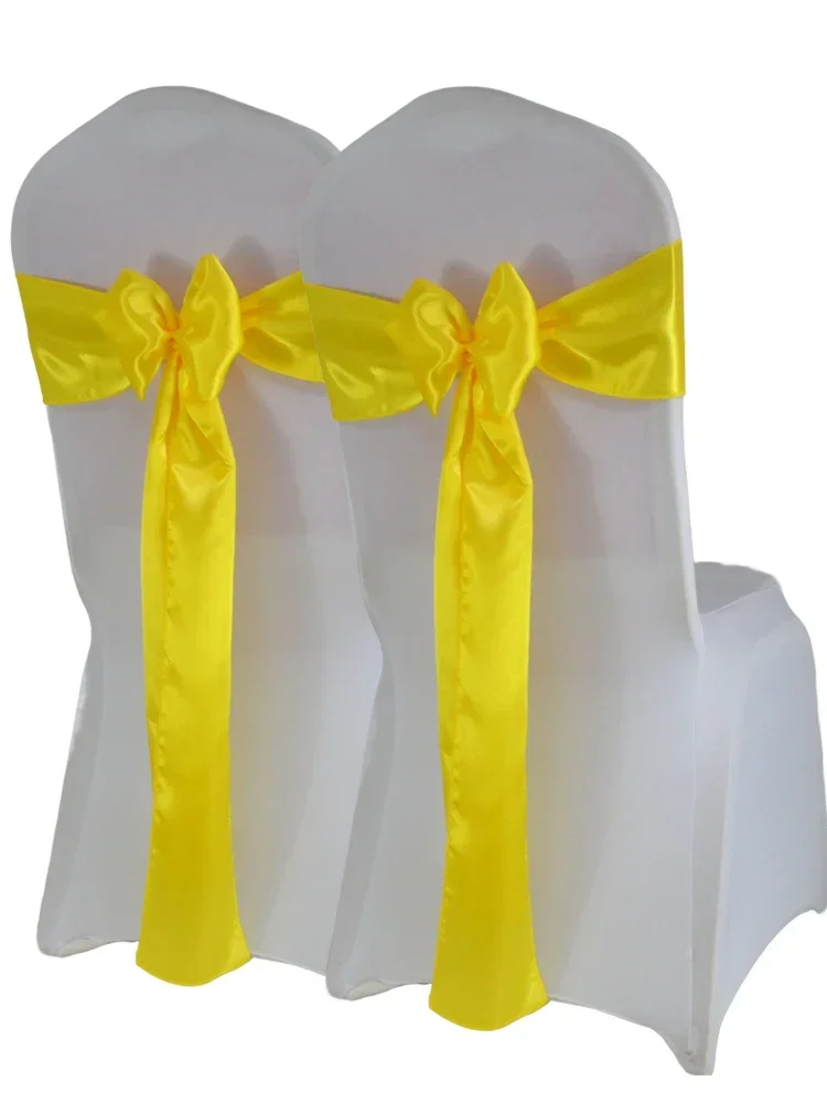 Pack of 50 Satin Chair Sashes For Wedding Chairs Decoration Royal Blue/Red Christmas Birthday Baby Showers Banquets Sash view 3