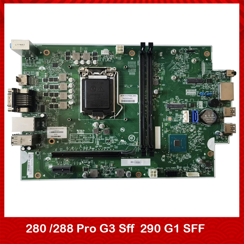 Desktop Motherboard For HP Bd Sys 280 288 Pro G3 Sff  L17655-001 942033-001 17519-1 Card Delivery After 100% Testing