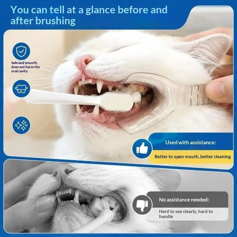 【F】1Pcs Cat And Dog Toothbrushing Assistant Pet Oral Care Aid Non Cooperative Brushing Mouth Opener Dental Cleaning Mouth