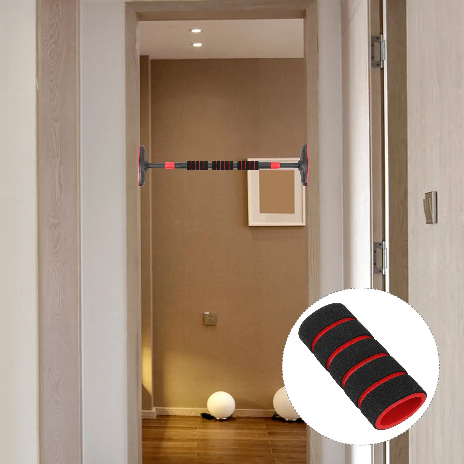 3Pcs Single Bar Sponge Handlebar Grip Cover Antiskid Gym Pull-Up Bar Protector Sleeve Handlebar Grips Barbell Pad for Squats