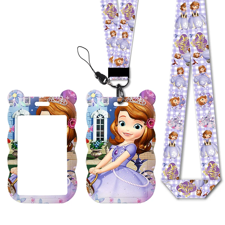 

Sophia Princess Disney Series Designs Lanyards Id Badge Holder Strap Work Card Bus Access Card Holder Keychains Accessories