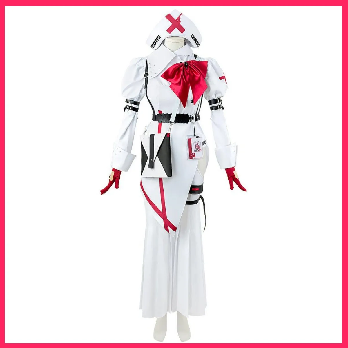 Anime Game Path To Nowhere Anne Cosplay Costume Wig Nurse Uniform White Skirt Accessories Woman Sexy Carnival Christmas Suit