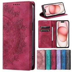 Wallet Luxury Phone Case For Samsung Galaxy S25 Ultra S24 FE S23 Plus S22 S21+ S25Plus 5G Coque Leather Flip Cover Totems Bags
