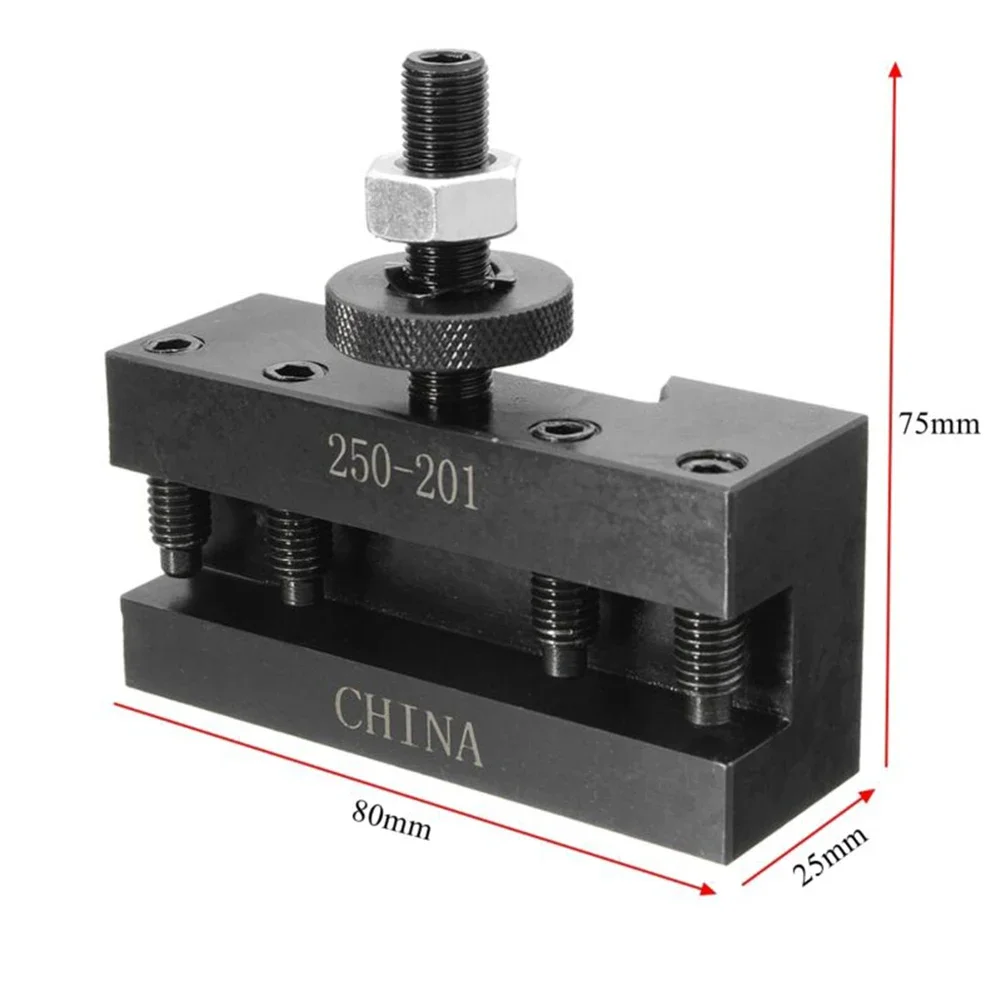 Imagem -02 - Suporte para Ferramentas 10 15 80x75x25 mm Bxa Preto No.250 Oficina de Torneamento e Revestimento de Aço de Troca Rápida de 201 Postes