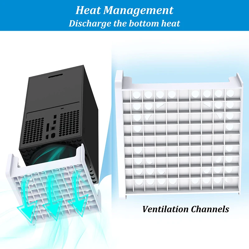 PlusAcc جدار جبل حامل تخزين قوس رف الغبار المحمولة حمل ديكور ل Xbox سلسلة X وحدة التحكم العمودي حامل