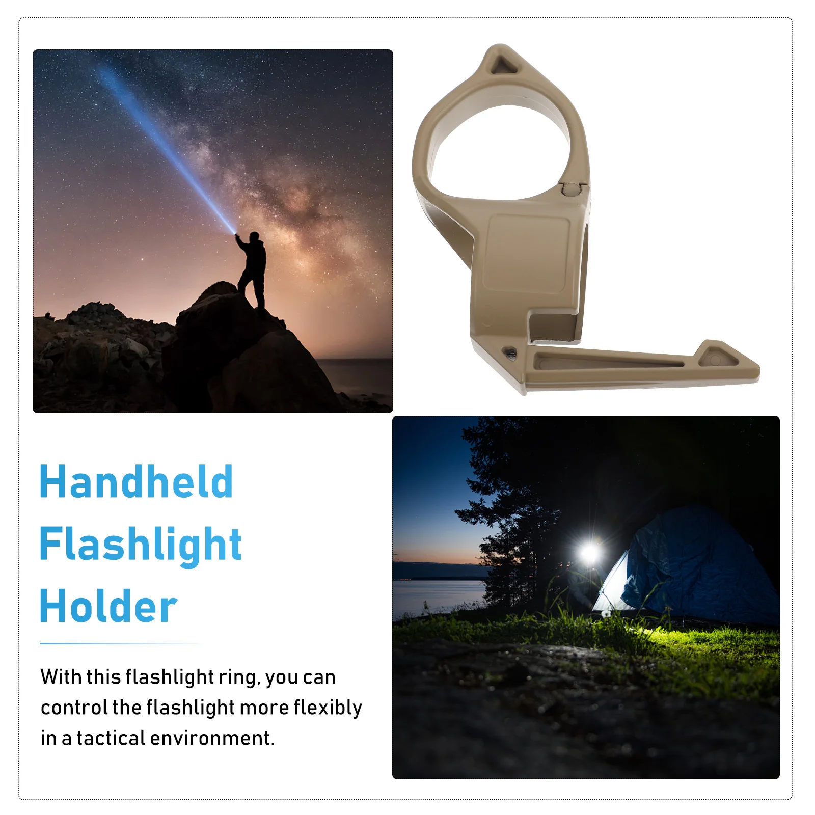 

Flashlight Adapter Portable Nylon Clip Holder for Outdoor Hunting Flashlight Fixator Handheld Compatible Most