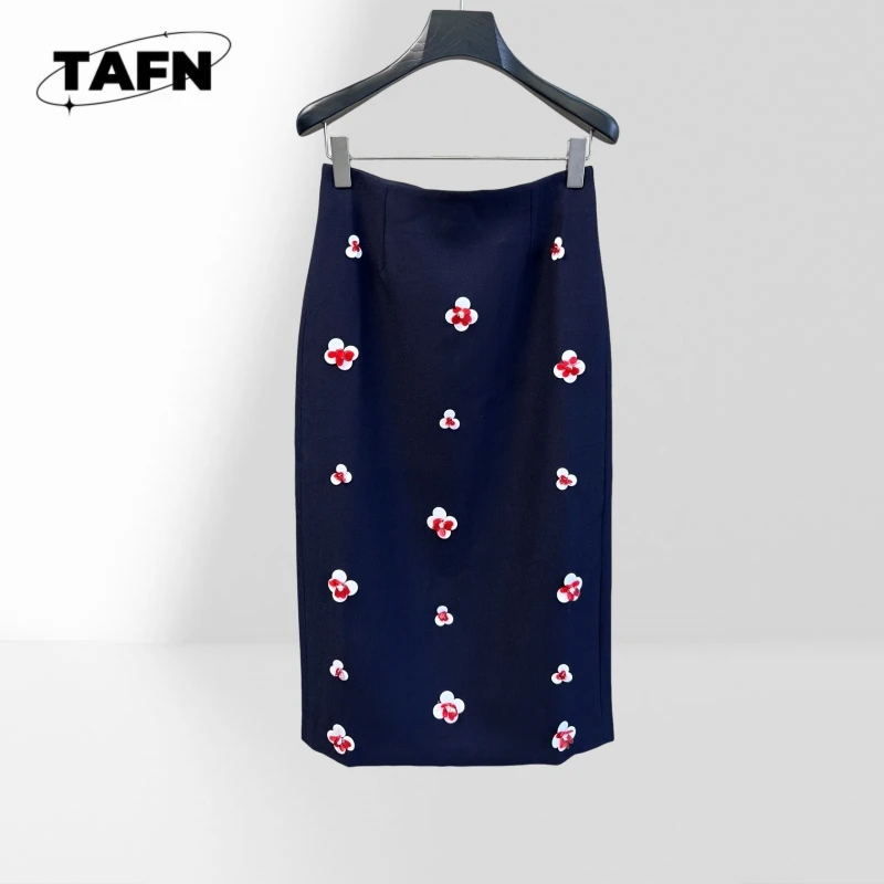 Damen-Chic-Rock, schlichtes Design, hohe Taille, Midi, eleganter Damenrock, Midi, Alltagskleidung, Damen-Freizeitrock, modisch, weich, BA0963