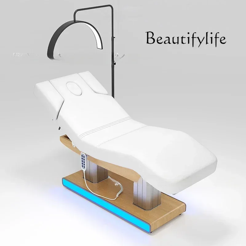 Electric beauty bed, special facial maintenance for beauty salons, heated SPA massage lift bed