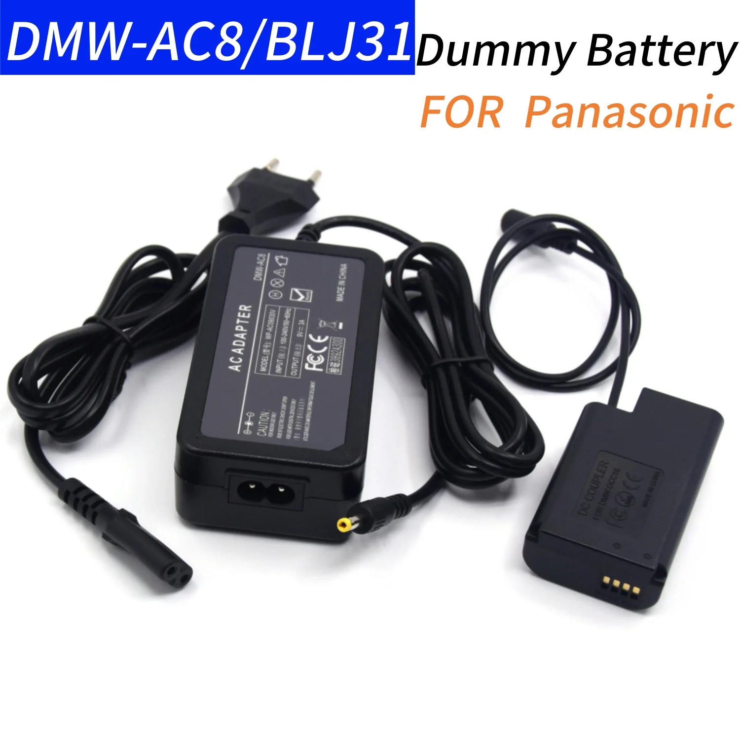 

DMW-DCC16 DC Coupler DMW-BLJ31 Dummy Battery&DMW-AC8 AC Power Adapter for Panasonic Lumix S1 DC-S1M DC-S1RM DC-S1R DC-S1H Camera