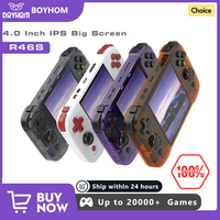 BOYHOM R46S Retro Handheld Video Game Console Linux System 4.0inch IPS Screen Portable Handheld Video Player Best Children gift