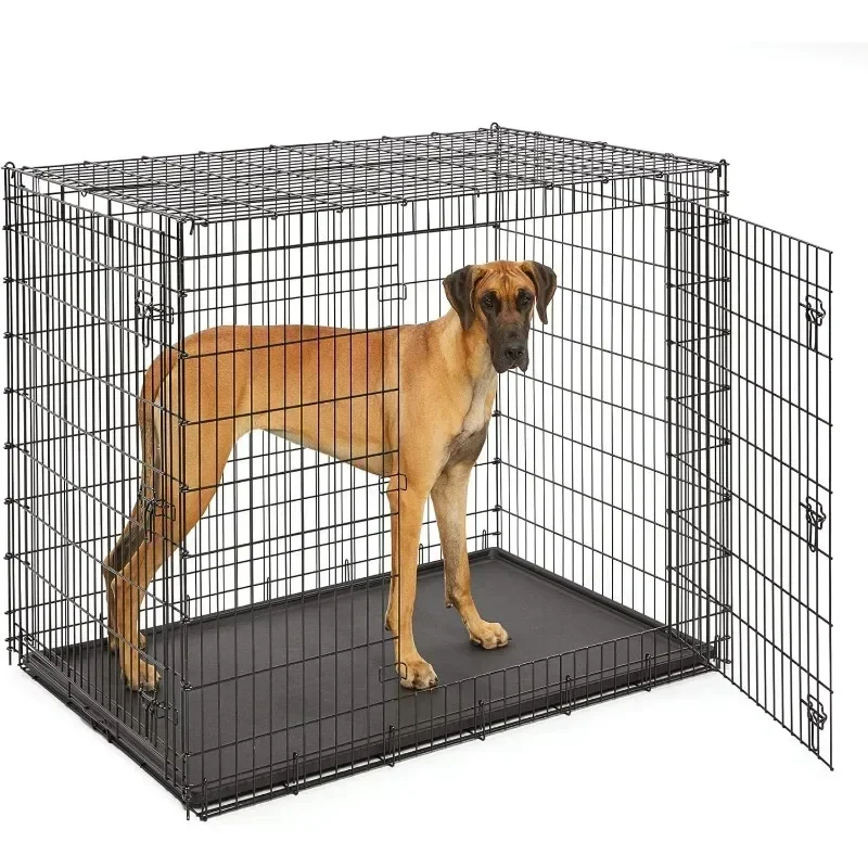 

Hot SalseMidwest Homes For Pets Ginormous Double Door 54-Inch Dog Crate For XXL Dogs Breeds; Great Dane, Mastiff