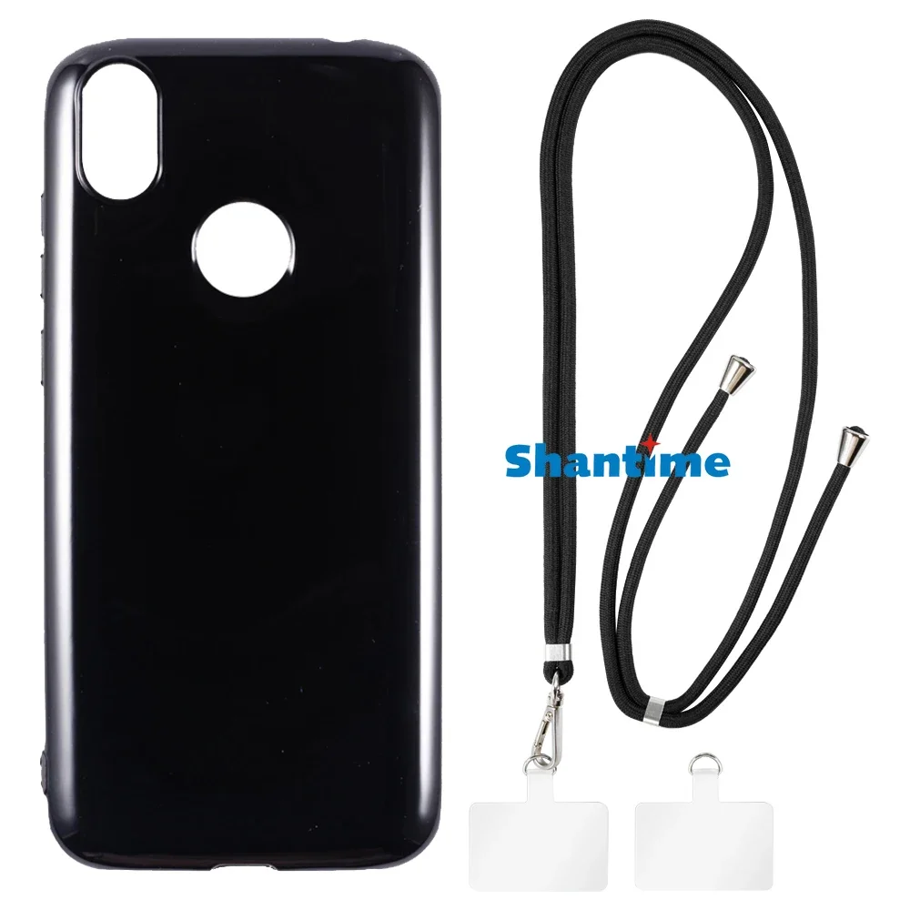 Suitable for Doogee BL5500 Lite Case + Ajustable Neck/Crossbody Lanyards and Spacers, Silicone TPU Cover with Soft