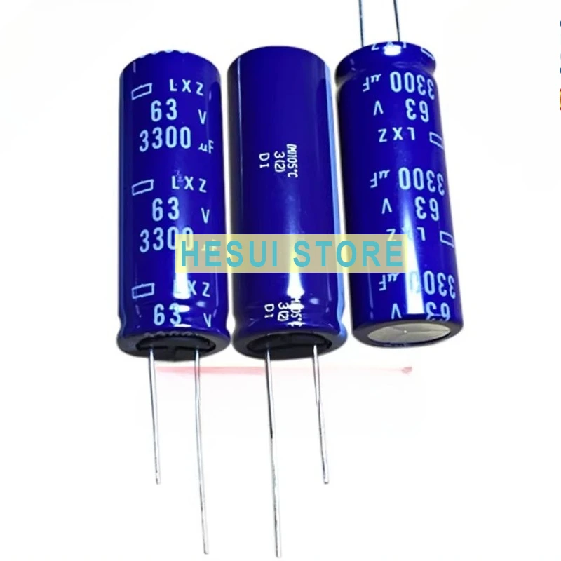 Imported electrolytic capacitor 63V3300UF 18X50 Black King Kong LXZ high frequency low resistance instead of 50V