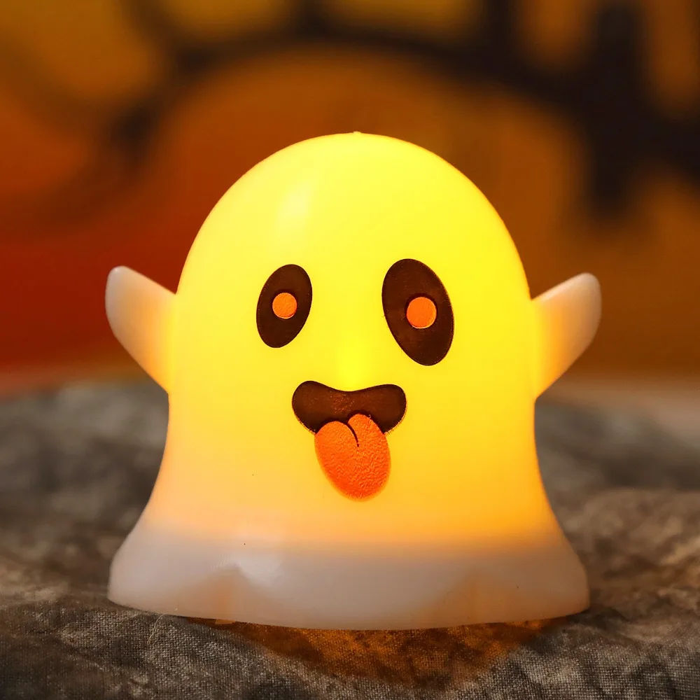 

Creative Plastic Halloween Ghost Lamp Portable Luminous LED Candle Light Spooky Ghost Hanging Ornament Yard Decor