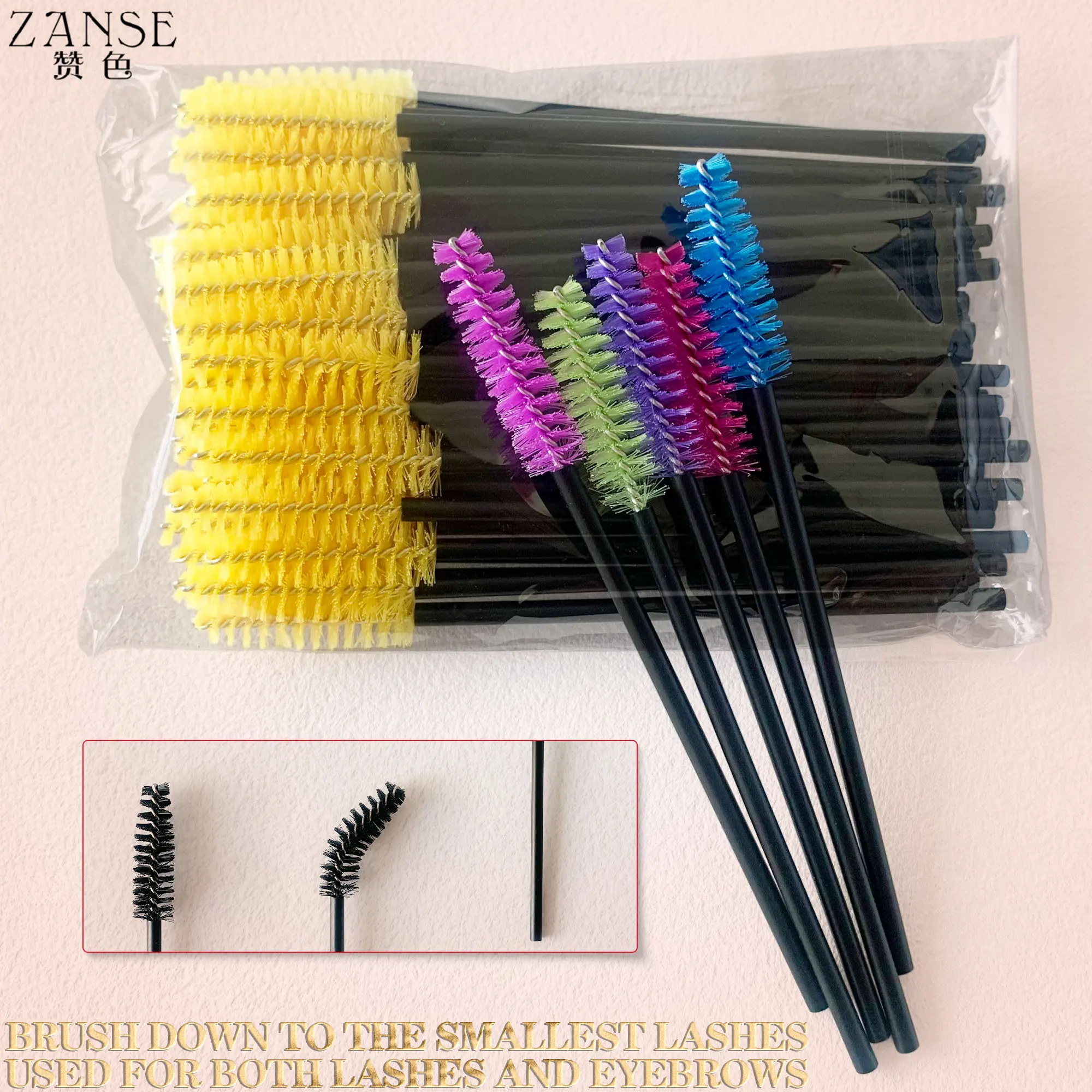 Disposable Eyelashes Brushes Crystal Eyebrow Applicator Mascara Wands Lash Extension Supplies Wholesale Lashes Accessories