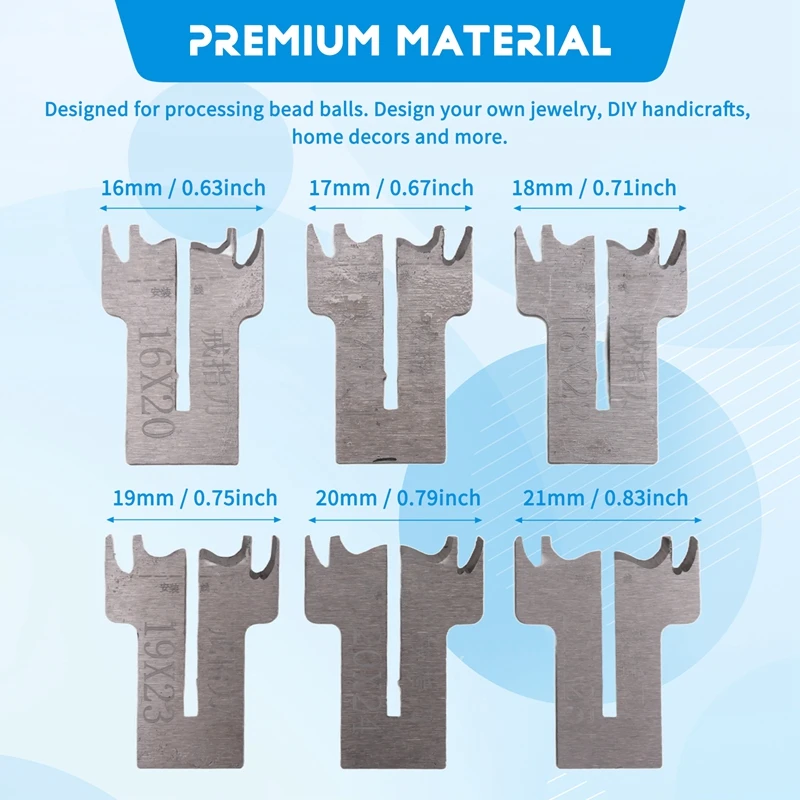 30 PCS Ring Drill Bit Set 16-21 mm Blades Wood Ring Maker Steel Bead Drill Bit