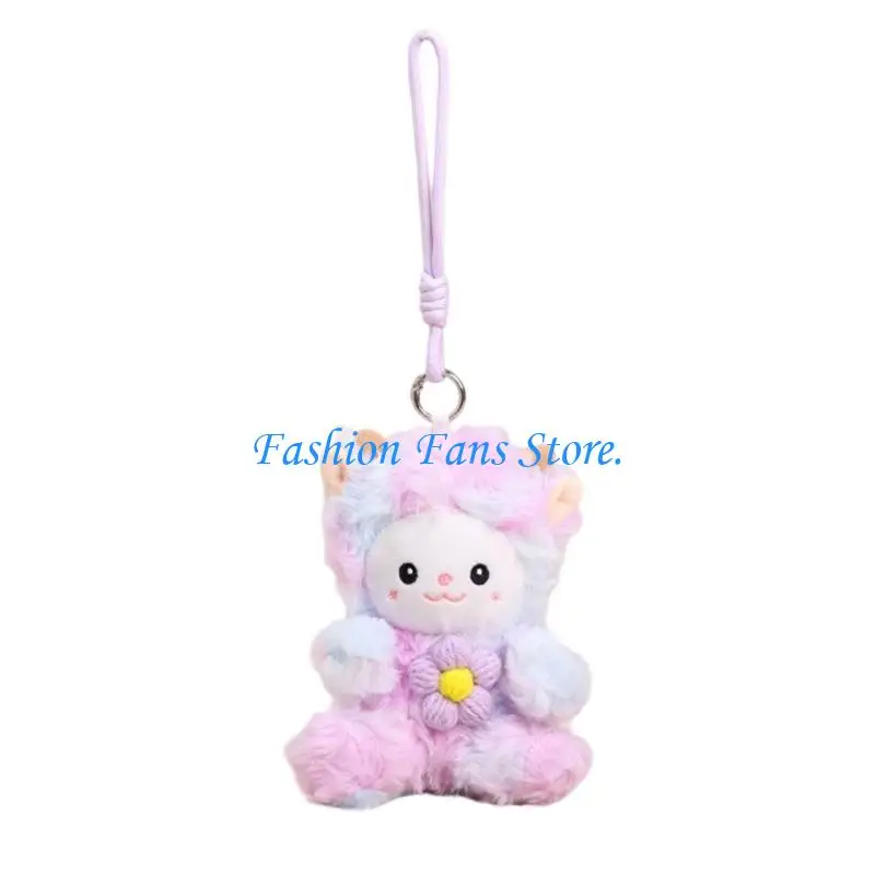 Handcrafted Keychain Sheep Plush Keyring Lovely Farm Animal Theme Holder Accessory For Women Men