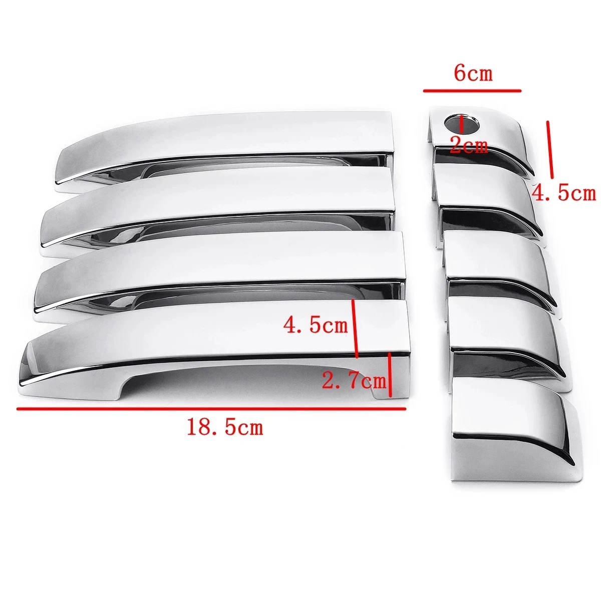 

9Pcs Set For Land Rover Range Rover L322 - 2002-2013 ABS Chrome 4 Door Handle Covers