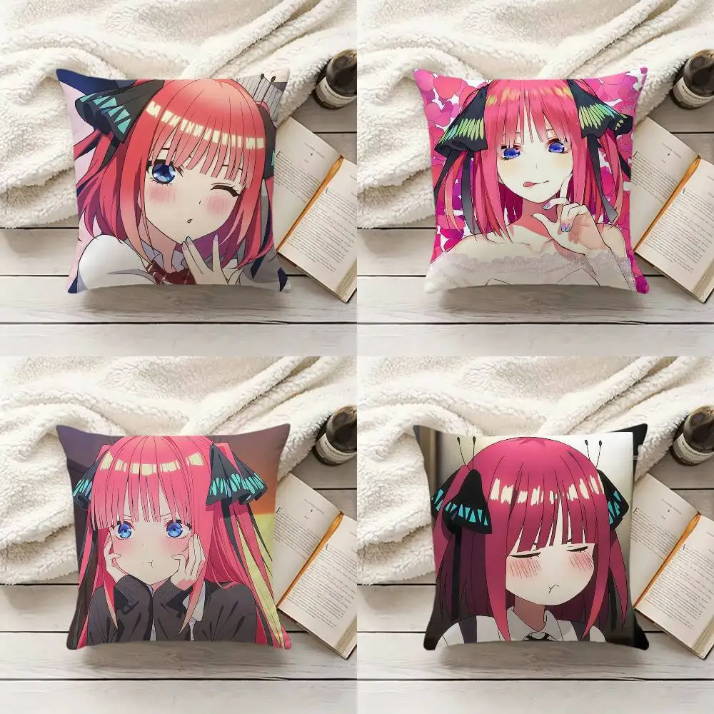 N-Nino N-Nakano Anime Pillow Cover Sofa Cushion Cover Home Room Decoration Children Gift
