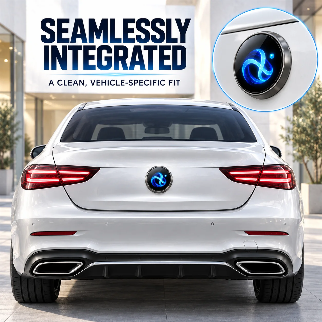 For Mercedes C W205 E W213 Smart Dynamic Car Emblem Display IP67 Waterproof Rear Logo Image Video Custom Screen Auto Decoration