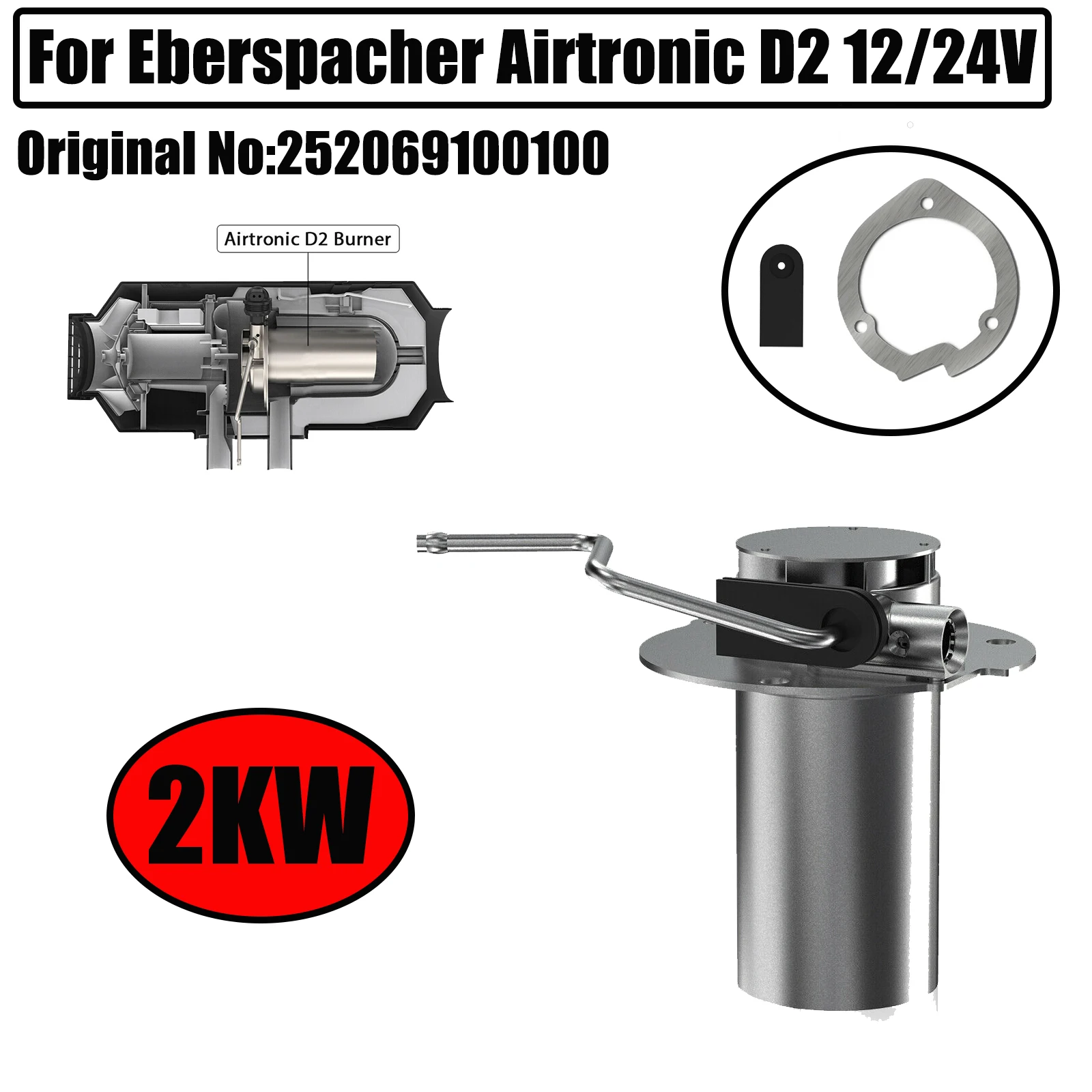 2kw Heater Burner kit Insert Torches chamber 12v 24v for Eberspacher Airtronic D2