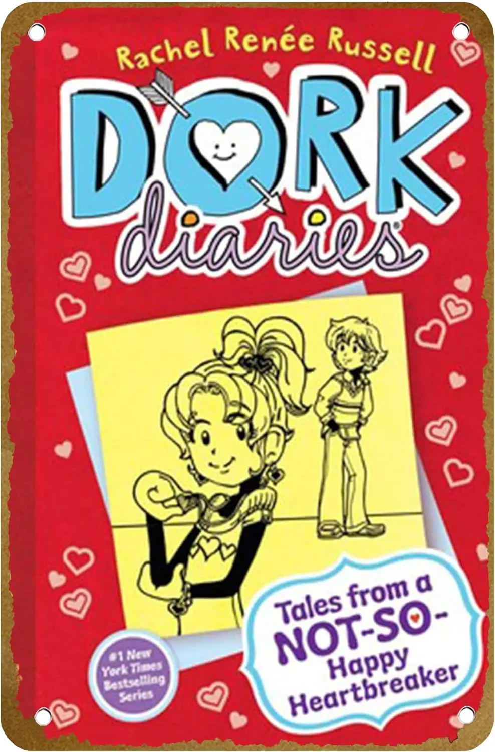 Забавный плакат Dork Diaries 6, винтажный металлический жестяной знак с логотипом семейного клуба, бара, кафе, фотоподарок 8x12 дюймов