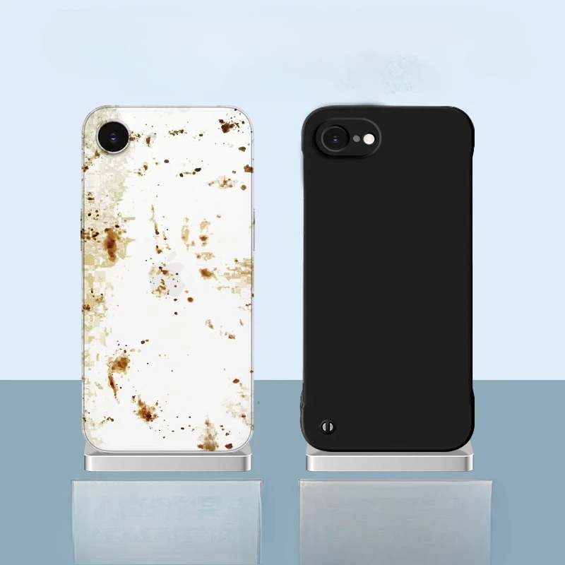 16E Ultradünne rahmenlose Handyhülle für iPhone 16 E 16 Pro Max 16 Plus, matte harte PC-Schutzhülle auf der Rückseite – Detail 2