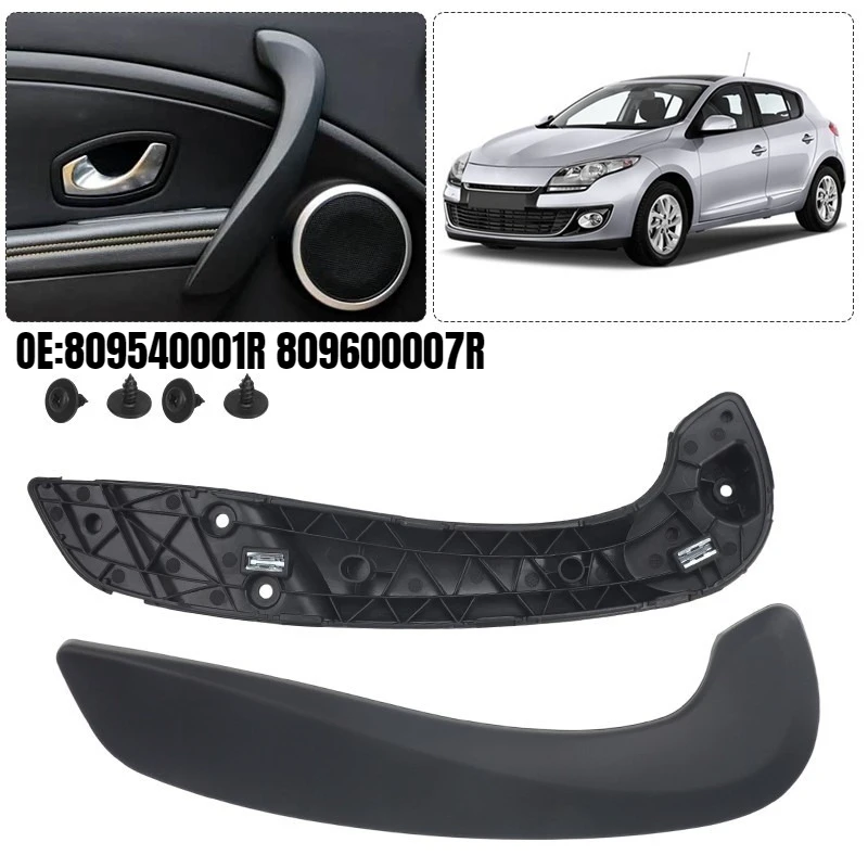 Para renault megane 3 mk3 fluence 2008-2016 frente esquerda direita interior maçaneta da porta 809540001r 809600007r