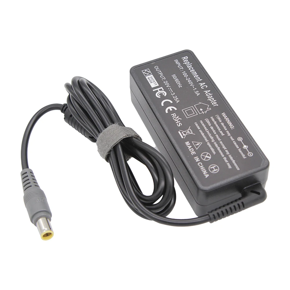 Adaptador para portátil Lenovo IBM, cargador de 20V, 3.25A, 65W, 7,9x5,5mm, 8 pines, C100, C200, N200, X200, X300, R400, R500, T410, T510, V100, V200