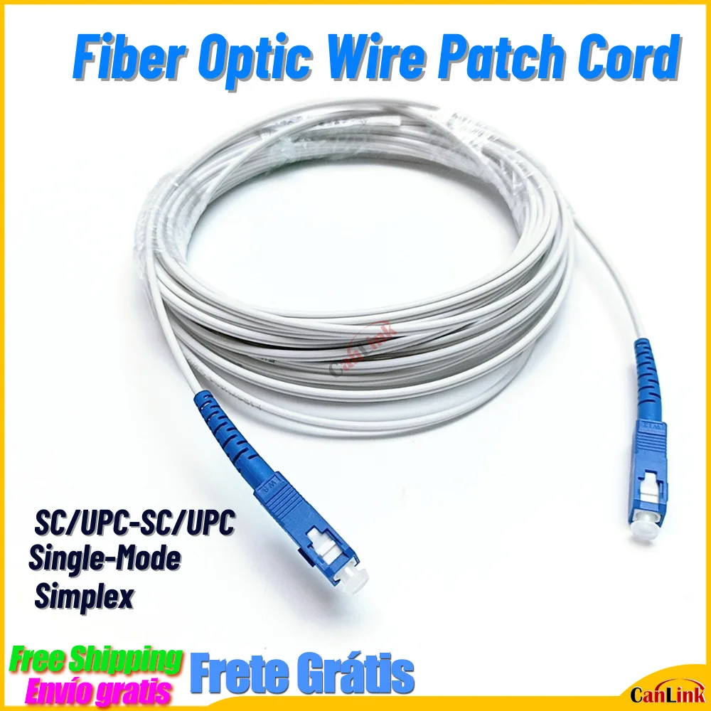 

Fiber Optic Wire To SC-UPC Optical Single-Mode 1-Core Outdoor Extension Cable Simplex Patch Cord 10M/20M/30M/40M/50M