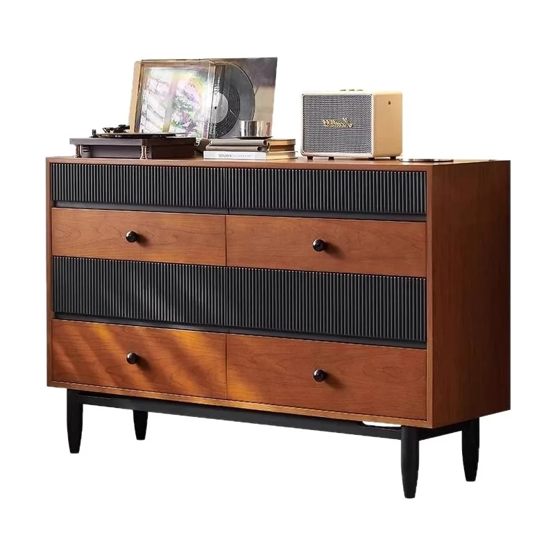 

retro solid wood living room storage storage cabinet Bedroom large-capacity storage cabinet Medieval household side cabinet