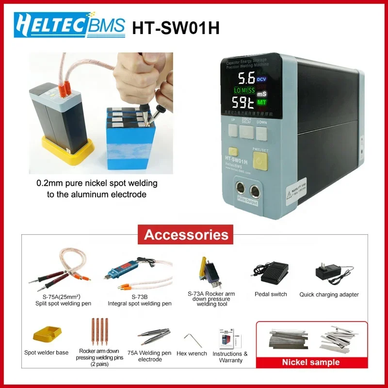 Heltec ماكينة لحام نقطي 801H عالية الطاقة نبض بعقب بطارية لحام كبير بطارية واحدة نبض بقعة لحام 19.8KW