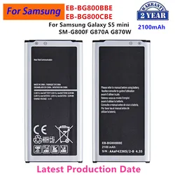 Brand New EB-BG800BBE EB-BG800CBE 2100mAh Battery For Samsung Galaxy S5 mini S5MINI SM-G800F G870A G870W Mobile Phone