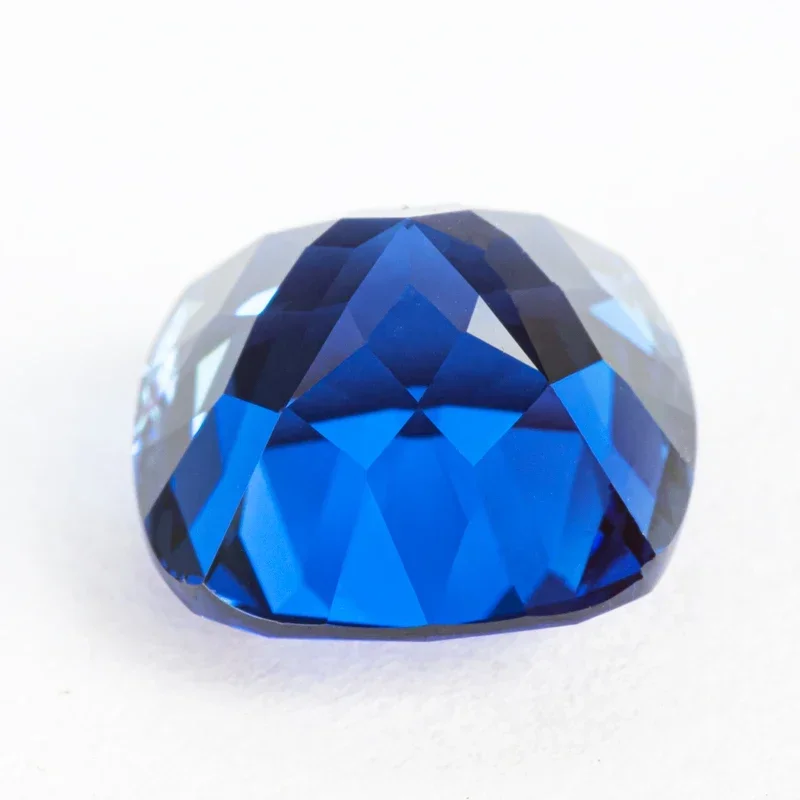 Lab Grown Sapphire Square Cushion Royal Blue Colour  VVS1 Charms Beads Diy Jewelry Making Materials Selectable AGL Certificate