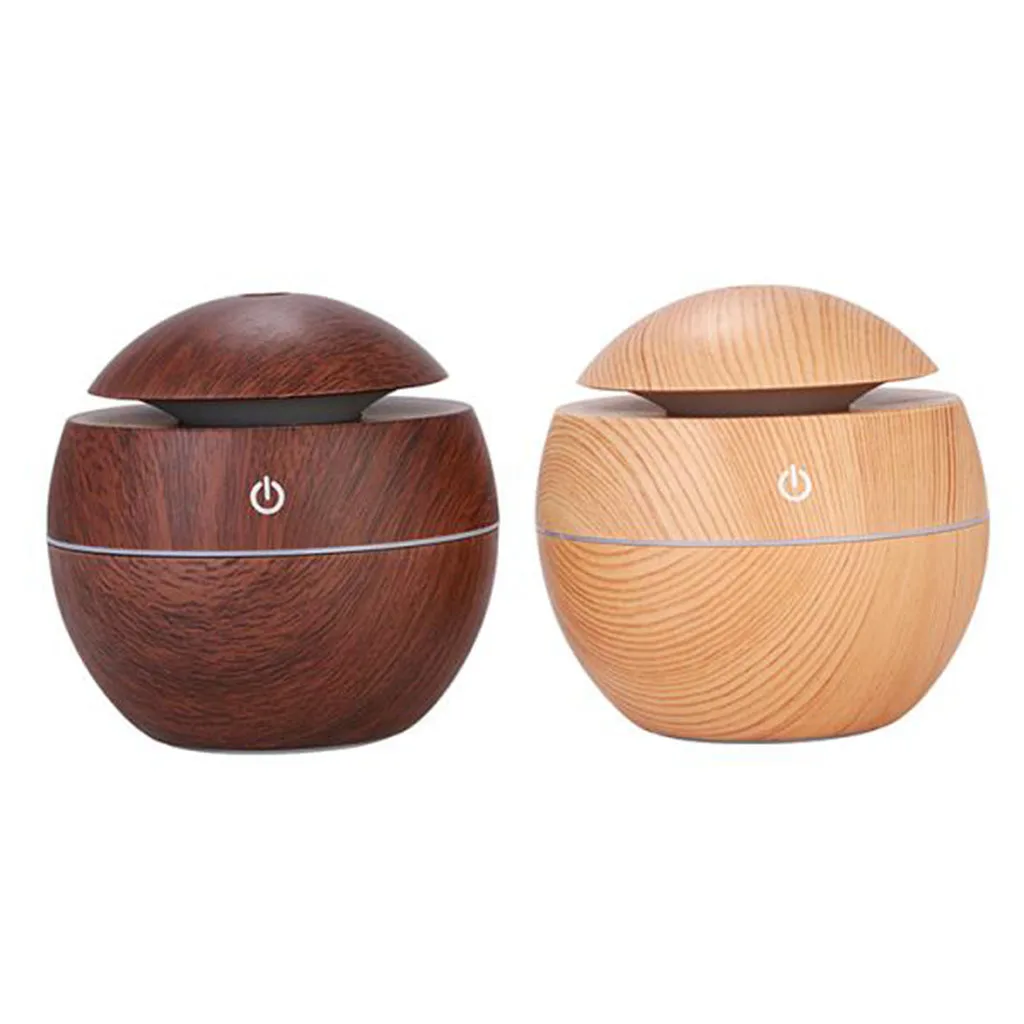 130ML Wood Grain USB Air Humidifier Air Purifier Aroma Diffuser for Spa