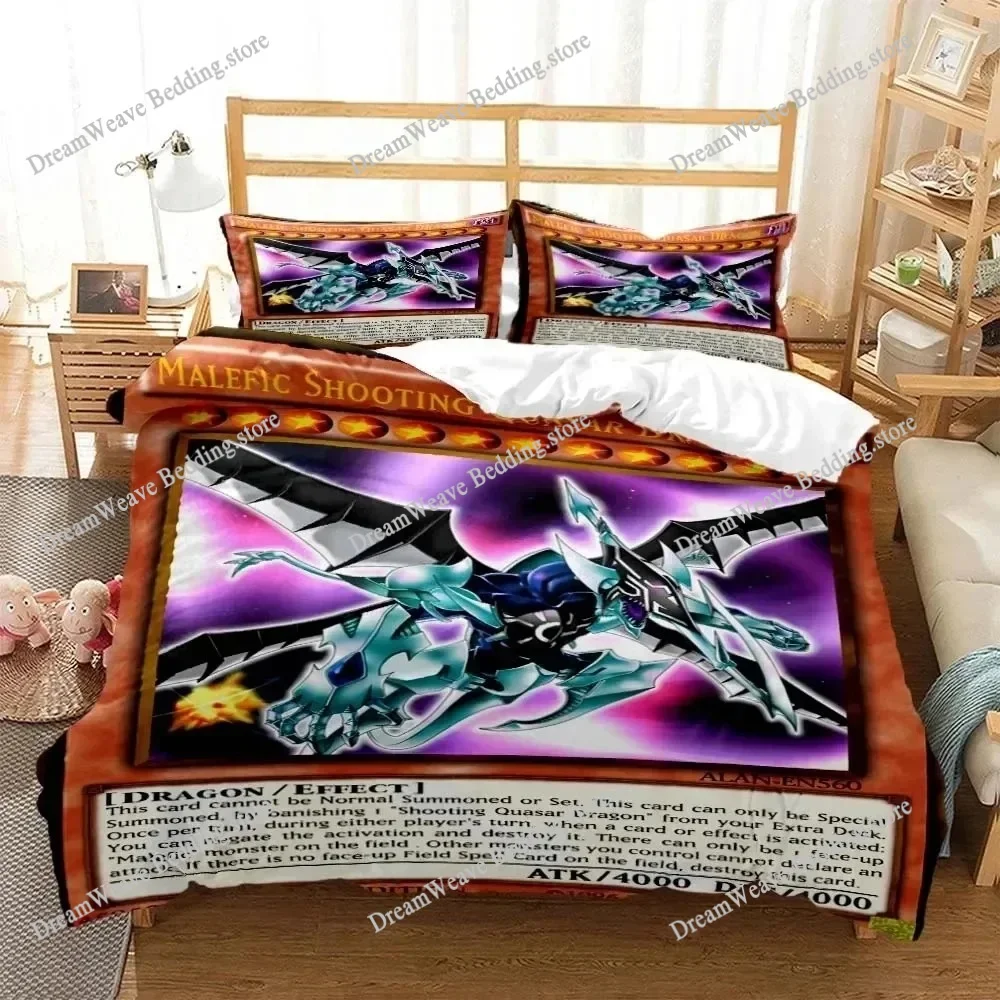 New Yu-Gi-Oh Game Card Bedding Set Single Twin Full Queen King Size Bed Set Kid Bedroom Duvet Cover Sets 3D Print Game Anime