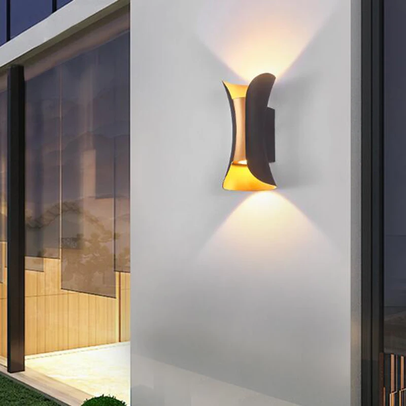 Alumínio LED Lâmpada de Parede, Luz Quente, Moderno Sconce, Impermeável, Exterior e Interior, Home Decor, Jardim, Cabeceira, Quarto, 10W