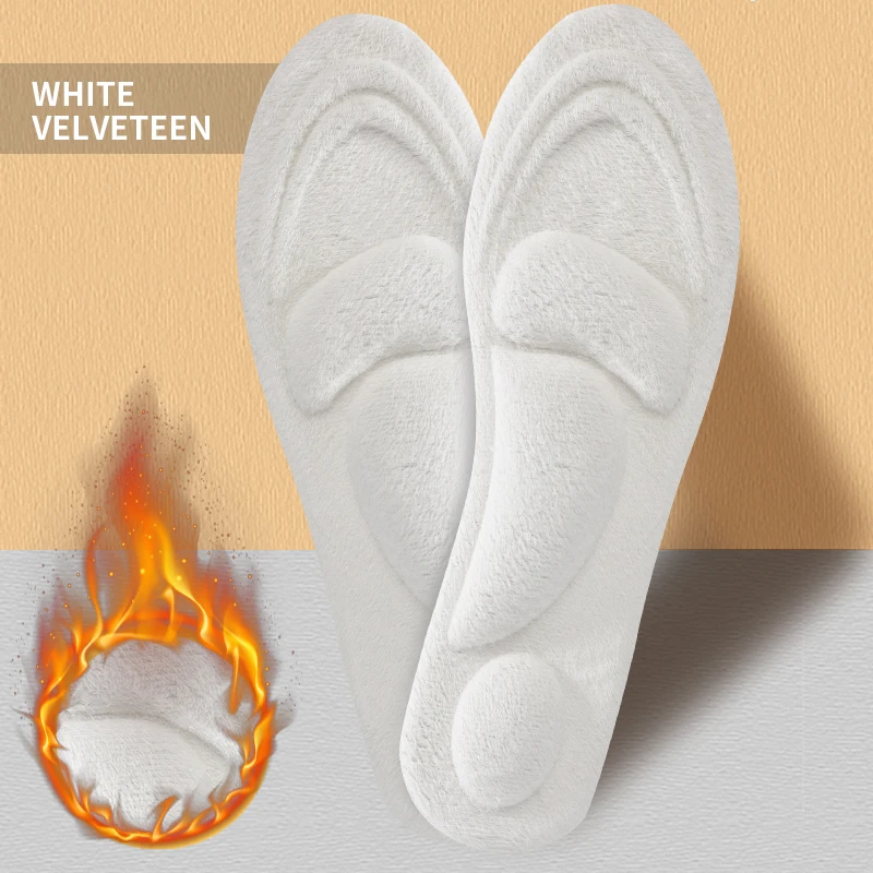 4D Memory Foam Orthopedic Insoles For Shoes Women Men Flat Feet Arch Support Massage Plantar Fasciitis Sports Pad Heel Cushion