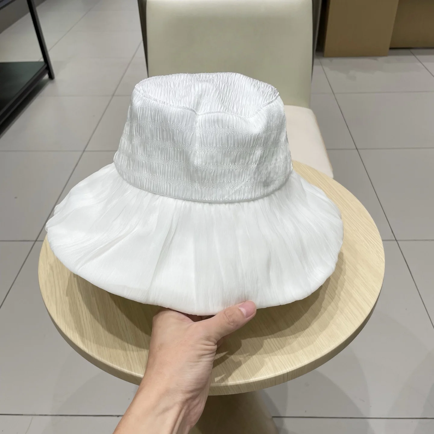 

Hat for Women D Series Fisherman Hat New Fashionable Pleated Design Big Bow Neat Shape Exquisite Design Super Attractive Top