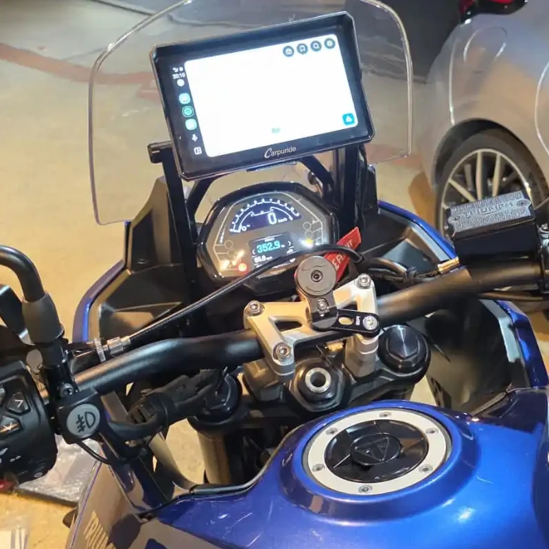 

For Triumph Tiger Sport 800 2025-2026 GPS mobile phone extended navigation bracket Windshield reinforcement bracket