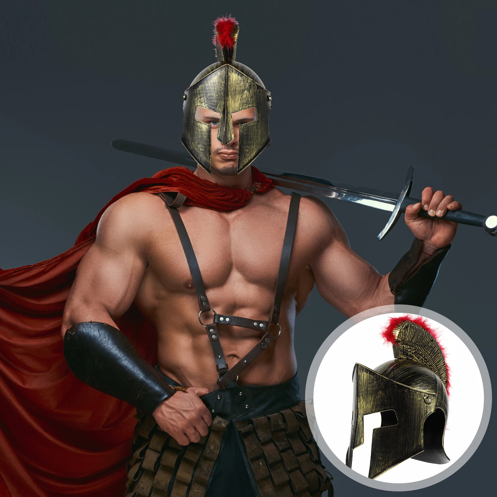 

Little Hat Roman Soldier Medieval Cosplay Knight Plastic Accessory Costume Men Women Party