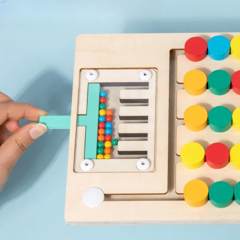 Four color walking double-sided game chess children's logical thinking training early education puzzle toys