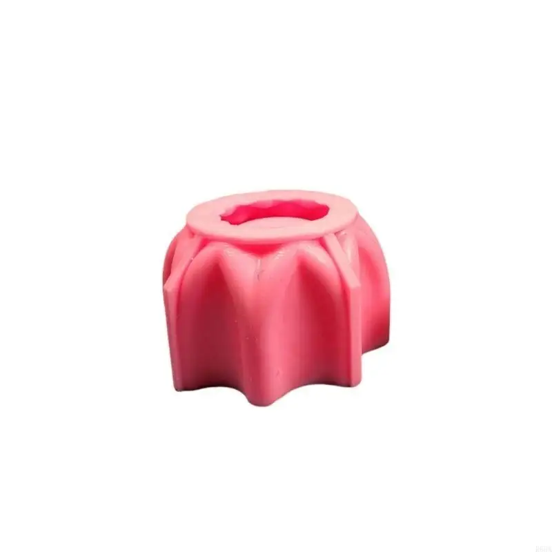 R66A زهرة شمعة حامل قوالب السيليكون قوالب المسبوكات شكل هندسي الشمعدان الراتنج قوالب الحرف اليدوية القالب