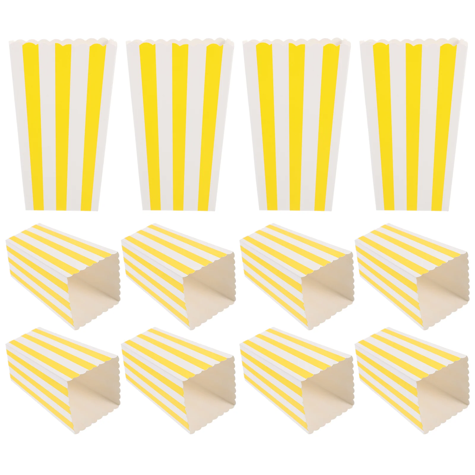 12 Pcs Popcorn Box French Fries Serving Boxes Party Snack Container Printing Containers Buckets